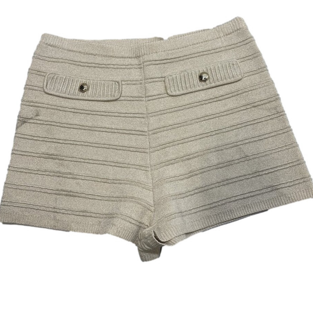 NEW RETROFETE Women’s Sandra Bandage Knit Shorts – Cream – Size S
